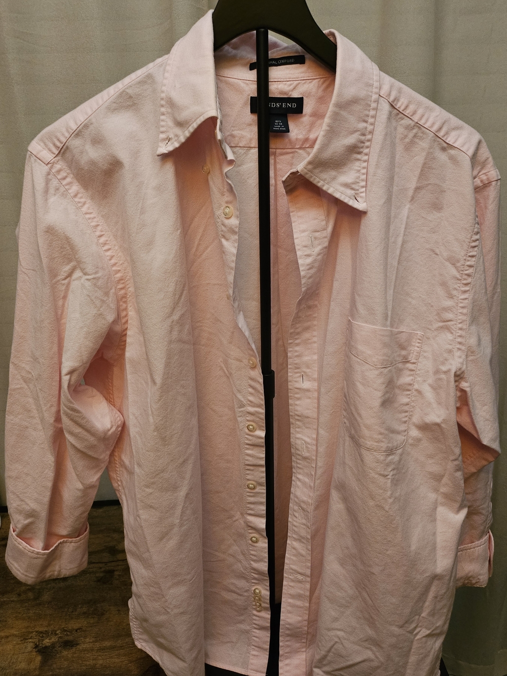 Lands' End Men's Light Pink Oxford Shirt